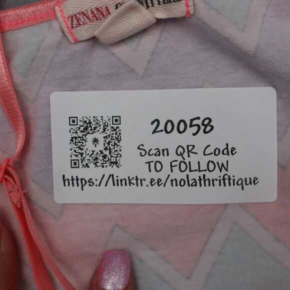 Zenana Outfitters Shirt Womens M Multicolor Spaghetti Chevron Pullover Tank Top - Picture 15 of 15